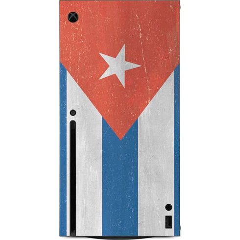 Cuban Flag Distressed Xbox Series X Console Skin